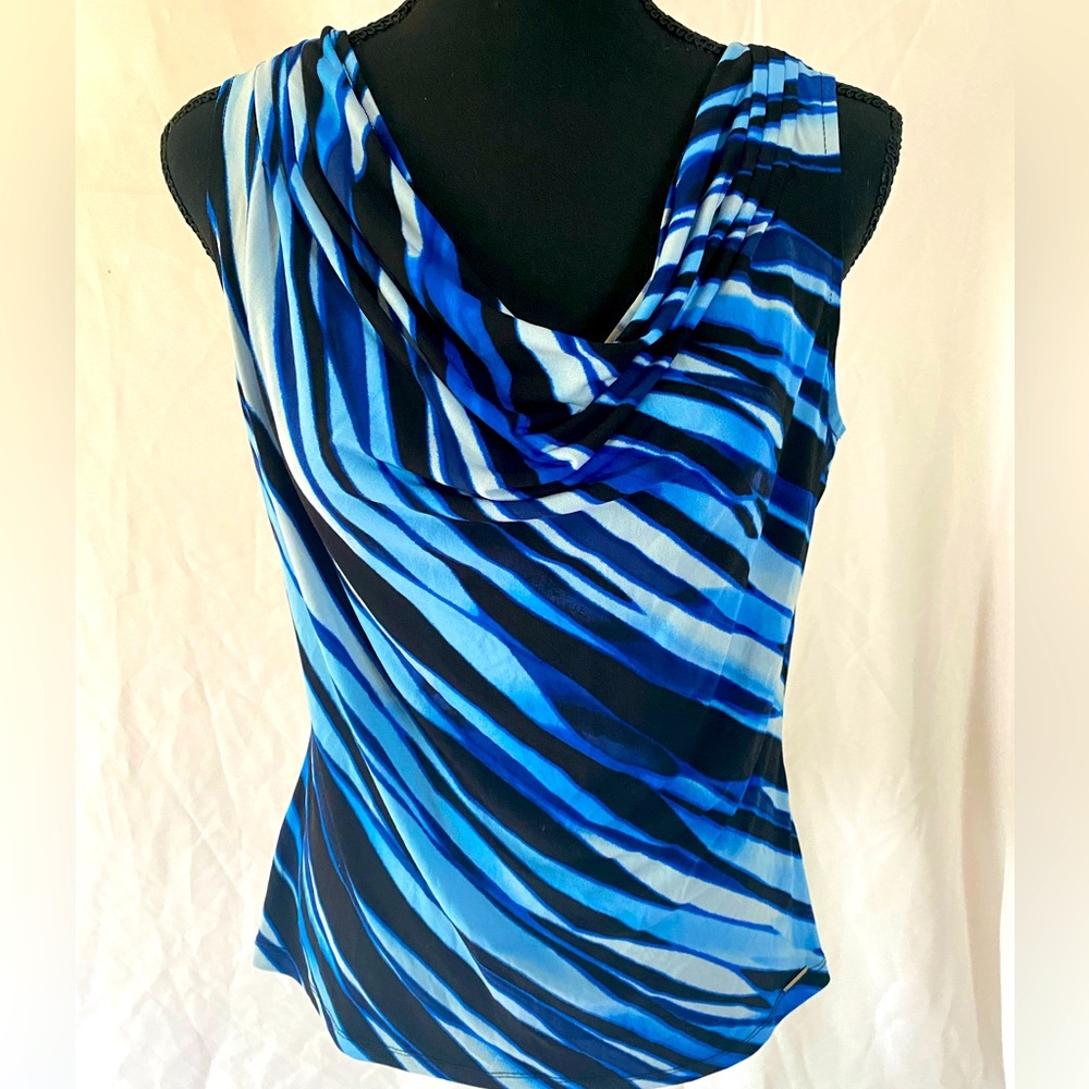 Calvin Klein sleeveless top with cowl neck